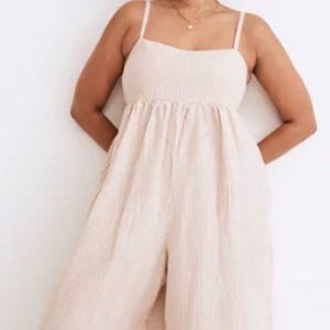 Madewell linen wide leg jumpsuit